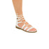 Sandali bassi alla schiava con lacci intrecciati colore bianco Swish Jeans, Donna, SKU w041000356, Immagine 0